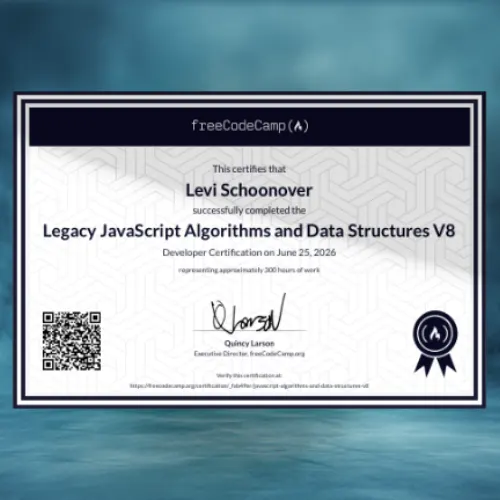 Digital FreeCodeCamp certification
